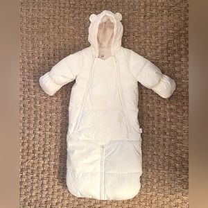 Baby Gap Puffer Snowsuit/Snow Sack w/ Fleece Lining and Bear Eared Hood